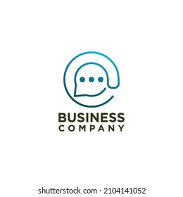 communication logo design vector, business and technology  logo concept