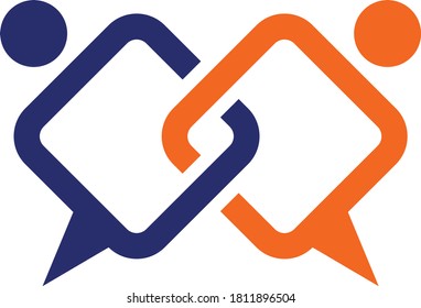 Communication logo and icon design. Globe, friendship