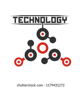 Communication logo template. Abstract connection sign.