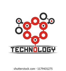 Communication logo template. Abstract connection sign.
