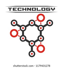 Communication logo template. Abstract connection sign.