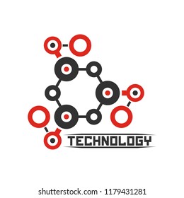 Communication logo template. Abstract connection sign.