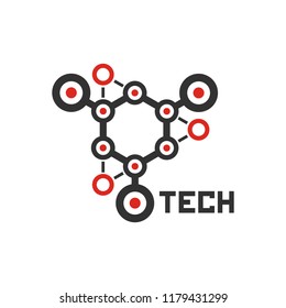 Communication logo template. Abstract connection sign.