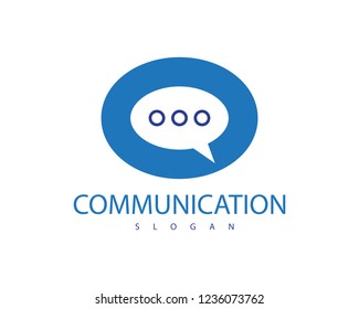 communication logo template design illustration