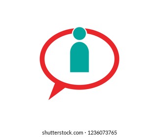 communication logo template design illustration