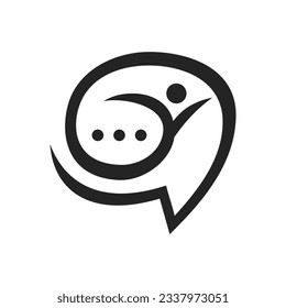 communication logo template. Icon Illustration Brand Identity. Isolated and flat illustration. Vector graphic