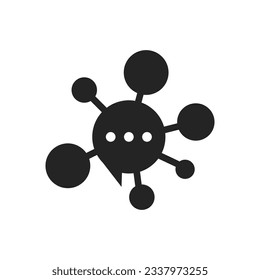 communication logo template. Icon Illustration Brand Identity. Isolated and flat illustration. Vector graphic