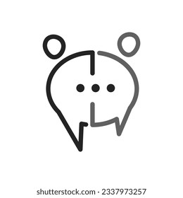 communication logo template. Icon Illustration Brand Identity. Isolated and flat illustration. Vector graphic