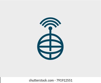 Communication logo world