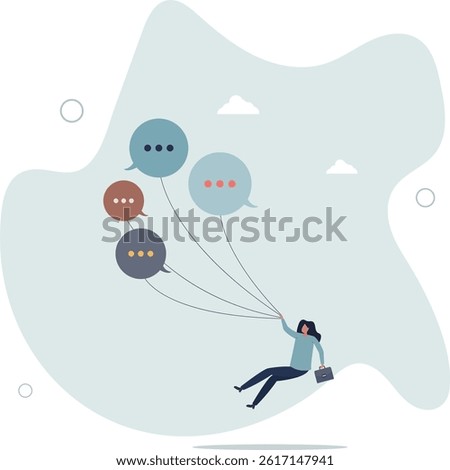 Communication management, PR public relation, handle public comment or social criticism, meeting summary or discussion talk, conversation or dialog concept. character life .