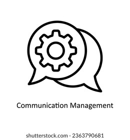 Communication Management vector  outline Icon Design illustration. Human Resources Symbol on White background EPS 10 File 