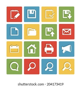 Communication and media Flat icons for Web and Mobile Applications
