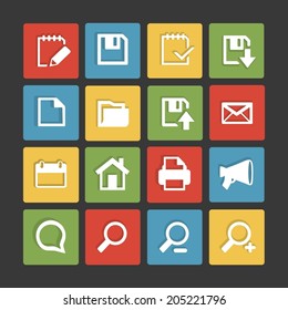 Communication and media Flat icons for Web and Mobile Applications