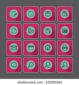 Communication and media Flat icons for Web and Mobile Applications