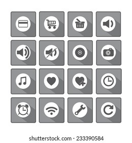 Communication and media Flat icons for Web and Mobile Applications