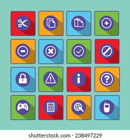 Communication and media Flat icons for Web and Mobile Applications