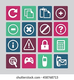 Communication and media Flat icons for Web and Mobile Applications
