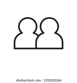 Communication and Media icon for app, web.  Friend List Icon, Vector