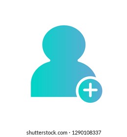 Communication and Media icon for app, web. Add Frined Icon, Vector
