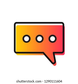 Communication and Media icon for app, web. Chat Icon, Vector