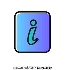Communication and Media icon for app, web. Information Icon, Vector