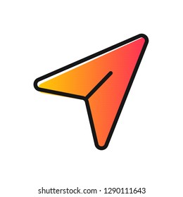 Communication and Media icon for app, web. Send Message Icon, Vector