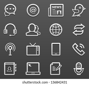 Communication & Media Icon Set