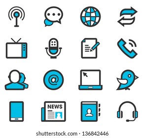 Communication & Media Icon Set