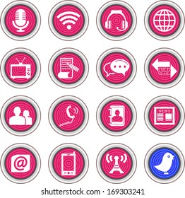 Communication and Media Icons Set