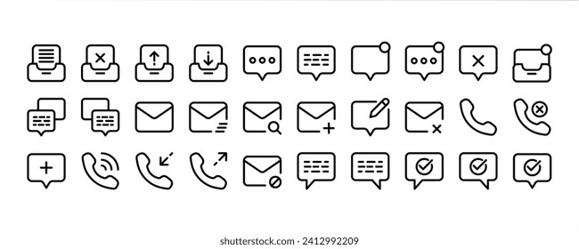 Paquete de iconos de comunicación y mensajería	
