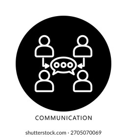 Icono de la mini ilustración de comunicación. Uso Para El Concepto Moderno, Impresión, Ui, Ux Kit, Web Y Desarrollo De App. Vector Relacionado Con Finanzas De Negocios, Administración Y Más