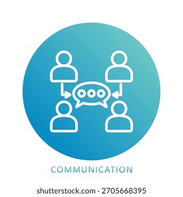 Ícone de Ilustração Mini Comunicação. Use Para Conceitos Modernos, Impressão, Ui, Kit Ux, Desenvolvimento De Web E Aplicativos. Vetor Relacionado Ao Financiamento De Negócios, Gestão E Muito Mais