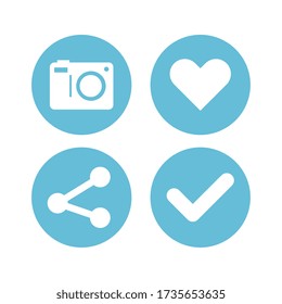 communication mobile icons and social network vector illustration design