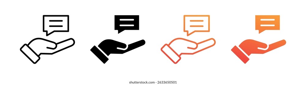 Comunicación Multi Style Icon Set Vector