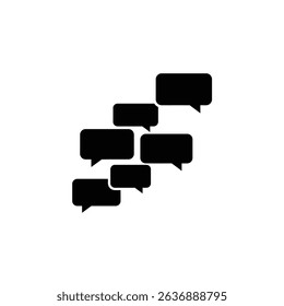 Communication network chat bubbles dialogue speech.