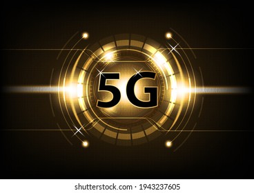 Communication network concept of 5G technology. High speed internet and connection. Vector illustration design.