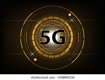 Communication network concept of 5G technology. High speed internet and connection. Vector illustration design.