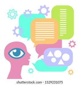 Communication network flat graphic design