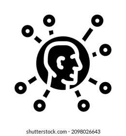 communication network glyph icon vector. communication network sign. isolated contour symbol black illustration