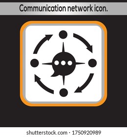 Icono de red de comunicación. gráficos vectoriales
