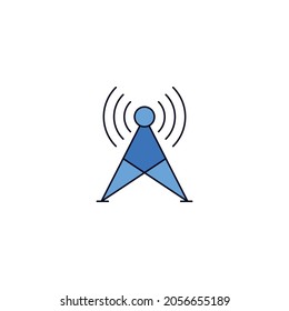 vector de icono de señal de red de comunicación