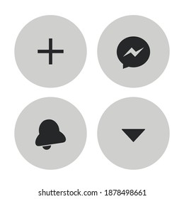 Communication, notification, menu icon. Social media flat simple vector design