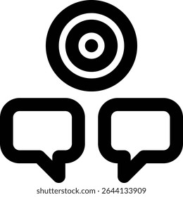 Communication Objective, Communication Goal, Communication Target Outline Icon