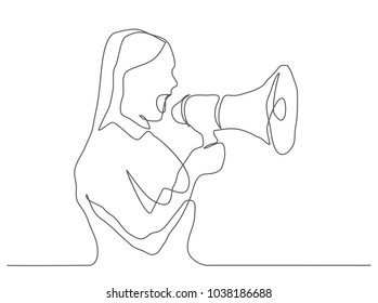Communication One line drawing
