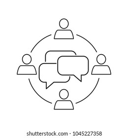 Communication outline icon