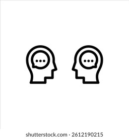 communication outline icon. conversation black line illustration.