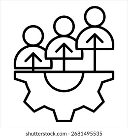 Vector de ilustración de icono de contorno de comunicación