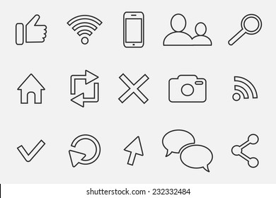 conjunto de iconos de esquema de comunicación