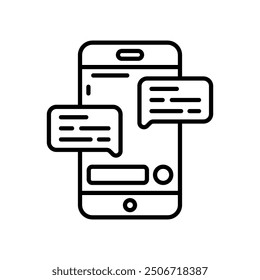 Icono de esquema de comunicación, Ilustración vectorial