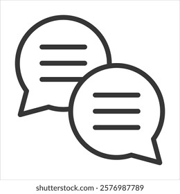 Communication Outline Icon Vector Illustration